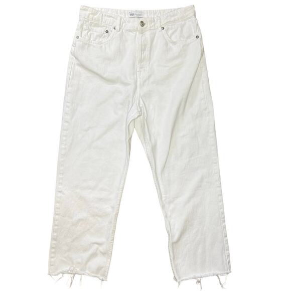 Zara Denim - Zara Straight Leg White Jeans Size 14